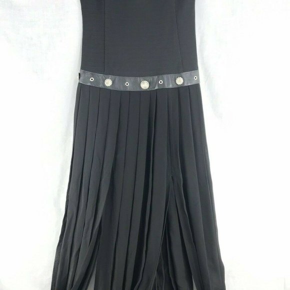 Vintage John Murrough Long Dress SMALL BLACK - Picture 4 of 8